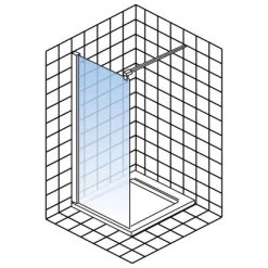 Schulte Alexa Style 2.0 Duschwand Walk In BlackStyle Atelier 1 Dekor 100 X 200cm -Bad Verkauf 060991064753 2053 064753 5