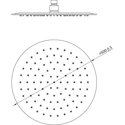 AquaSu Kopfbrause Rund Ø 50 Cm Chrom 2 AquaSu Kopfbrause Rund Ø 50 Cm Chrom – Bild 2