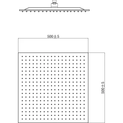 AquaSu Kopfbrause Eckig 50 X 50 Cm Chrom 2 AquaSu Kopfbrause Eckig 50 X 50 Cm Chrom – Bild 2