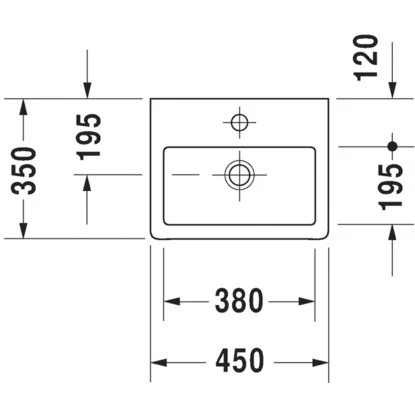 Duravit Handwaschbecken Vero 45 Cm Weiß 2 Duravit Handwaschbecken Vero 45 Cm Weiß – Bild 2