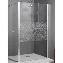 Breuer Walk-In Entra Mit Beweglichem Eckelement Chrom Terrazzo 120 Cm