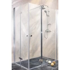 Sanotechnik Falttür Duet Anschlag Links 75 Cm X 195 Cm Klarglas -Bad Verkauf 317 4633 BeispielEcklsung2