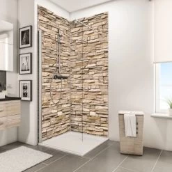 Schulte DecoDesign Duschrückwand Dekor Stein Verbl. Hell 255 X 100 Cm -Bad Verkauf 32020 2053 4060991008757 7