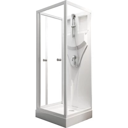 Schulte Komplettduschkabine Juist Mit Schiebetür Weiß 210x80x80 Cm 2 Schulte Komplettduschkabine Juist Mit Schiebetür Weiß 210x80x80 Cm – Bild 2