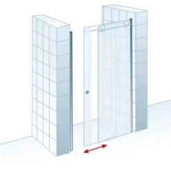 Schulte ExpressPlus Gleittür In Nische MasterClass Rechts Chromoptik 120x200cm -Bad Verkauf 32020 2053 4060991038433 5