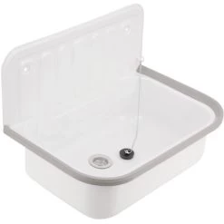 Sanitop-Wingenroth Ausgussbecken Glasierter Stahl 50 Cm Weiß