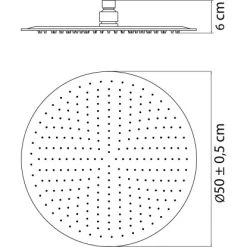 AquaSu Kopfbrause Santico Rund Edelstahl Ø 50 Cm -Bad Verkauf 4006596722759 2177 3