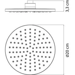 AquaSu Kopfbrause Oratio Ø 20 Cm Chrom -Bad Verkauf 4006596724319 724319 47