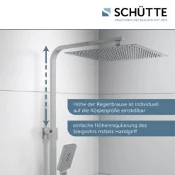 Schütte Überkopf-Brauseset Ocean Mit Thermostat-Ablage Chrom-Anthrazit -Bad Verkauf 4008431605319 2759 7