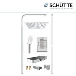 Schütte Überkopf-Brauseset Ocean Mit Thermostat-Ablage Chrom-Anthrazit -Bad Verkauf 4008431605319 2759 8