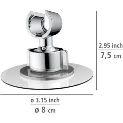 Wenko Duschkopfhalter 360° Befestigen Ohne Bohren Ø 8 X 7,5 Cm Chrom -Bad Verkauf 4008838388181 1068 VM 01