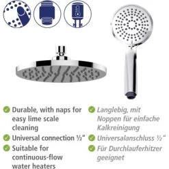 Wenko Duschsystem Young Eco Inkl. 2 Wasserspar-Regulatoren -Bad Verkauf 4008838404287 1068 AI 02