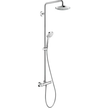 Hansgrohe Duschsystem Croma Select E 180 Mm Mit Thermostat Weiß-Chrom 1 Hansgrohe Duschsystem Croma Select E 180 Mm Mit Thermostat Weiß-Chrom