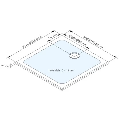Schulte Duschwanne Quadrat Alpinweiß Inkl. Füße & Ablauf 120 X 120cm 3 Schulte Duschwanne Quadrat Alpinweiß Inkl. Füße & Ablauf 120 X 120cm – Bild 3