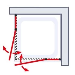 Schulte Sunny Eckeinstieg 4-tlg. Mit Drehtüren 80 X 80 X 180 Cm Weiß -Bad Verkauf 4060991013805 6