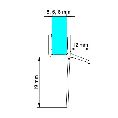Schulte Wasserabweisprofil Für 5/6/8mm Duschkabinen Mit Extra Langer Dichtleiste 2 Schulte Wasserabweisprofil Für 5/6/8mm Duschkabinen Mit Extra Langer Dichtleiste – Bild 2