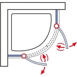 Schulte Runddusche Mit Drehtüren MasterClass BxTxH 80 X 80 X 200 Cm 7 Schulte Runddusche Mit Drehtüren MasterClass BxTxH 80 X 80 X 200 Cm -Bad Verkauf 4060991028076 2053 03