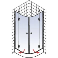 Schulte Runddusche Mit Drehtüren MasterClass BxTxH 80 X 80 X 200 Cm 8 Schulte Runddusche Mit Drehtüren MasterClass BxTxH 80 X 80 X 200 Cm -Bad Verkauf 4060991028076 2053 04