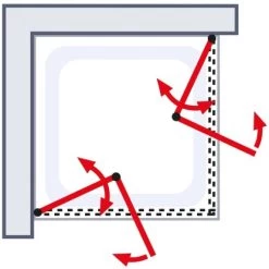 Schulte ExpressPlus Drehfalttür Eckeinstieg AlexaStyle2.0 Alu Natur Klar 80cm -Bad Verkauf 4060991037764 2053 6