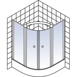 Schulte ExpressPlus Runddusche Garant 4-tlg. Alu-Natur Radius 55cm -Bad Verkauf 4060991038679 2053 5