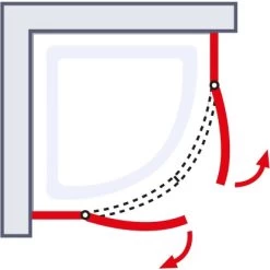 Schulte ExpressPlus Runddusche Garant 4-tlg. Alu-Natur Radius 55cm -Bad Verkauf 4060991038679 2053 6