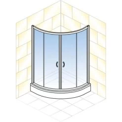 Schulte ExpressPlus Runddusche Sunny Sicherheitsglas Chromoptik 190x90x90cm -Bad Verkauf 4060991051197 2053 5