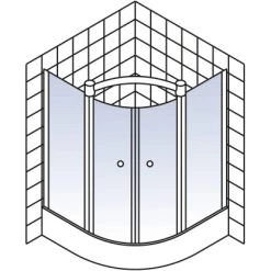 Schulte ExpressPlus Runddusche Garant Mit Duschwanne Chromoptik 200x90x90 -Bad Verkauf 4060991055973 2053 5