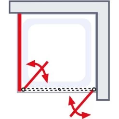 Schulte ExpressPlus Set Duschkabine Pendeltür Garant Mit Duschwanne 200x80cm -Bad Verkauf 4060991056017 2053 6