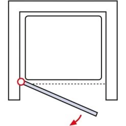 Schulte ExpressPlus Drehtür In Nische Garant Chromoptik Links 200x80cm -Bad Verkauf 4060991056109 2053 6
