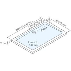 Schulte ExpressPlus Duschwanne Eckig Extra-flach Mineralguss Asym. 90x120cm 7 Schulte ExpressPlus Duschwanne Eckig Extra-flach Mineralguss Asym. 90x120cm -Bad Verkauf 4060991056437 2053 3