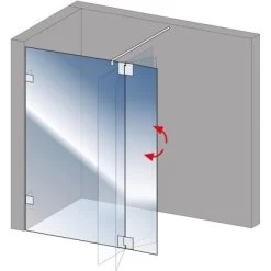 Schulte Alexa Style 2.0 Duschwand Walk In Loft 2-tlg BlackStyle 120 X 30 X 200cm 9 Schulte Alexa Style 2.0 Duschwand Walk In Loft 2-tlg BlackStyle 120 X 30 X 200cm -Bad Verkauf 4060991056741 2053 7