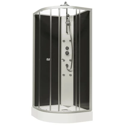 Schulte ExpressPlus Wellnesskabine Rhodos Mit Schiebetür Alu Natur 225x85x85cm 2 Schulte ExpressPlus Wellnesskabine Rhodos Mit Schiebetür Alu Natur 225x85x85cm – Bild 2