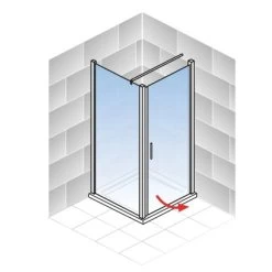 Schulte Alexa Style 2.0 Drehtür Inklusive Seitenwand 80 X 90 X 192 Cm -Bad Verkauf 4060991064166 4