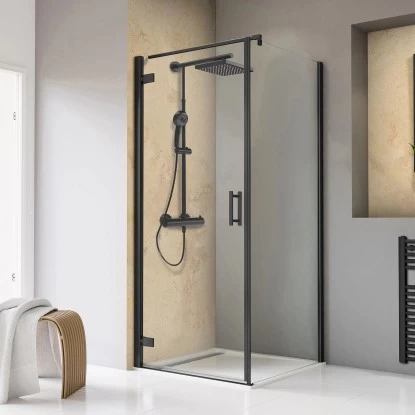 Schulte Drehtür Toura L + Seitenwand Pendelbar Schwarz 200 X 90 X 90 Cm Klar Hel 1 Schulte Drehtür Toura L + Seitenwand Pendelbar Schwarz 200 X 90 X 90 Cm Klar Hel