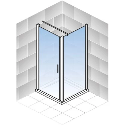 Schulte Drehtür Toura L + Seitenwand Pendelbar Schwarz 200 X 90 X 90 Cm Klar Hel 5 Schulte Drehtür Toura L + Seitenwand Pendelbar Schwarz 200 X 90 X 90 Cm Klar Hel – Bild 5