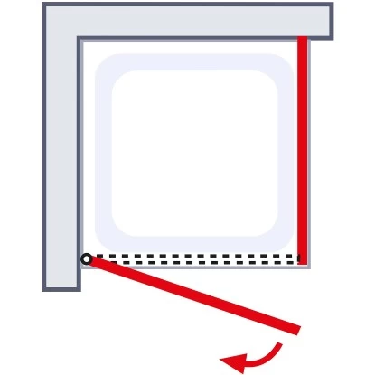 Schulte Drehtür Toura L + Seitenwand Pendelbar Schwarz 200 X 90 X 90 Cm Klar Hel 6 Schulte Drehtür Toura L + Seitenwand Pendelbar Schwarz 200 X 90 X 90 Cm Klar Hel – Bild 6