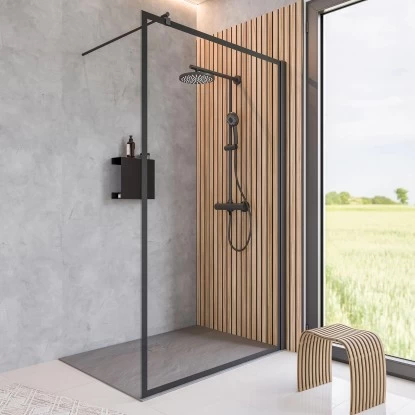 Schulte Walk In Frontteil Alexa Style 2.0 Dekor Frame Mattschwarz 200 X 90 Cm 1 Schulte Walk In Frontteil Alexa Style 2.0 Dekor Frame Mattschwarz 200 X 90 Cm