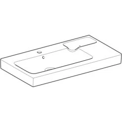 Geberit Waschbecken ICon 90 Cm Mit Dekoschale Und Ablage KeraTect 5 Geberit Waschbecken ICon 90 Cm Mit Dekoschale Und Ablage KeraTect -Bad Verkauf 4123 124190600 Perspective