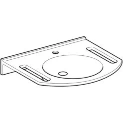 Geberit Waschbecken Publica 60 Cm Weiß Mit Ausschnitten -Bad Verkauf 4123 402160016 Perspective