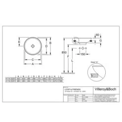 Villeroy & Boch Friends Halbeinbau-Waschbecken 43cm Alpinweiß M. ÜL CPlus -Bad Verkauf 4123 vbtz 411400 411401p1