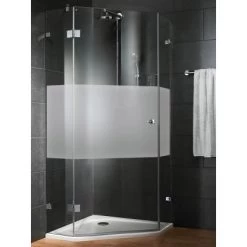 Schulte Fünfeckdusche Davita 3-teilig Dekor Dezent