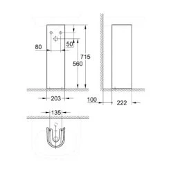 Grohe Standsäule Euro Keramik Alpinweiß 5 Grohe Standsäule Euro Keramik Alpinweiß -Bad Verkauf 428788 1709 mass 3