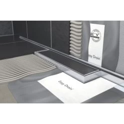 ESS Easy Drain Duschrinne M-Line 80 Cm Komplettset Sperrwasserhöhe 50 Mm -Bad Verkauf 4850111 4850293 4850830 b2