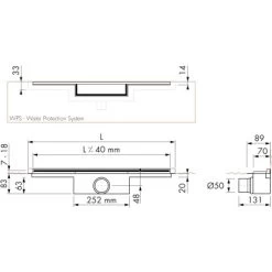 ESS Easy Drain Duschrinne M-Line 80 Cm Komplettset Sperrwasserhöhe 50 Mm -Bad Verkauf 4850111 4850293 4850830 tz