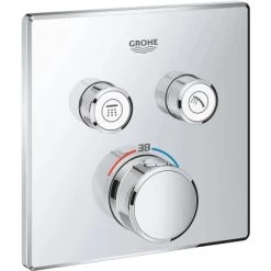Grohe Thermostat Grohtherm SmartControl Mit 2 Absperrventilen Chrom Eckig
