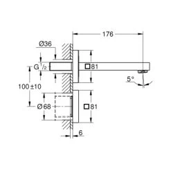Grohe Infrarot-Elektronik Für Waschtisch Eurocube E Ohne Mischung Chrom -Bad Verkauf 520142 4520 2107006