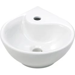 AquaSu DroPino Eck-Handwaschbecken 35 Cm Weiß