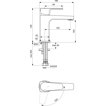 Ideal Standard Waschtischarmatur Cerafine D H105 Ohne Ablaufgarnitur Chrom 7 Ideal Standard Waschtischarmatur Cerafine D H105 Ohne Ablaufgarnitur Chrom – Bild 7