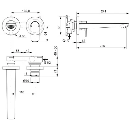 Ideal Standard Wand-Waschtischarmatur Connect Air Ausladung 22,5 Cm Chrom 4 Ideal Standard Wand-Waschtischarmatur Connect Air Ausladung 22,5 Cm Chrom – Bild 4