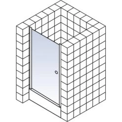 Schulte ExpressPlus Drehtür In Nische Garant Alu Natur Rechts 200x100cm -Bad Verkauf 63368 2053 4060991056079 2